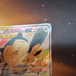Pokemon TCG Eevee & Snorlax GX SM Promo Holo Card SM169 270HP TAG TEAM Basic - Image 2