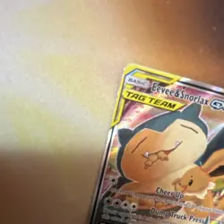 Pokemon TCG Eevee & Snorlax GX SM Promo Holo Card SM169 270HP TAG TEAM Basic - Image 3
