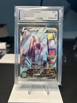 Pokemon Mewtwo V Holo Ultra Rare TCG Card 031/078 Pokemon Go - AGS 9 Mint - Image 1