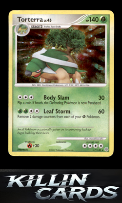 Torterra 17/130 Holo Rare Diamond and Pearl Pokemon Card MP - Image 1