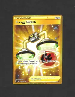 Energy Switch 212/195 - Silver Tempest Gold Secret Rare Holo Pokemon Card TCG LP - Image 1