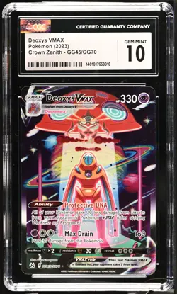 CGC 10 Deoxys VMAX GG45/GG70 2023 Crown Zenith–Mint+ Graded Pokemon Card - Image 1