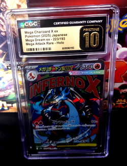 2025 Pokemon Japanese Mega Dream Ex Mega Charizard X ex 223/193 CGC Pristine 10 - Image 1