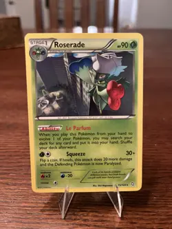 Pokemon Roserade 15/124 DRX Dragons Exalted Rare Grass Type TCG Card Light Play - Image 1
