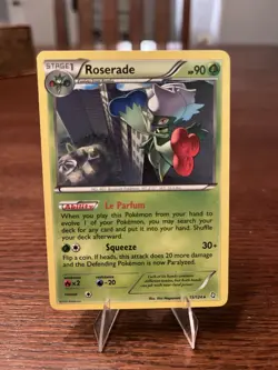 Pokemon Roserade 15/124 DRX Dragons Exalted Rare Grass Type TCG Card Light Play - Image 2