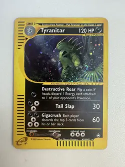 Pokemon Tyranitar Aquapolis Holo Rare #H28/H32 120 HP Stage 2 2002 English - Image 3