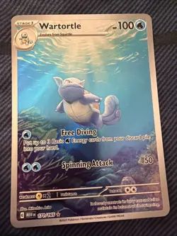 Pokemon Wartortle 171/165 Sv: Scarlet & Violet 151 IR Illustration Rare NM - Image 1