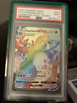 Mint 9 💎Pokemon Charizard VMAX Champions Path SR W/a Limited Edition Slab Case - Image 1