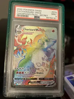 Mint 9 💎Pokemon Charizard VMAX Champions Path SR W/a Limited Edition Slab Case - Image 2