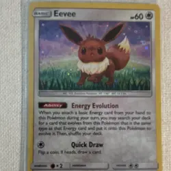Pokemon Eevee 101/149 SM Base Set Holo Common Basic 60 HP Normal Card - Image 1