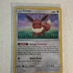 Pokemon Eevee 101/149 SM Base Set Holo Common Basic 60 HP Normal Card - Image 2