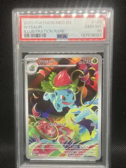 Pokemon Mega Evolution Ivysaur Illustration Rare 134/132 PSA 10 - Image 1