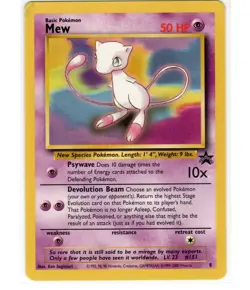 Pokemon TCG: MEW #8 2000 WotC Pokemon League Black Star Promo... - Image 1