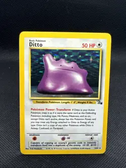 Ditto 3/62 Fossil Holo Pokemon TCG MP+ - Image 1
