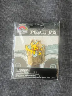 Pokemon Sealed 2018 Nashville World Championships Pikachu Competitor Pin - Image 1