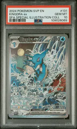 2024 POKEMON SVP EN-SV BLACK STAR PROMO #131 KINGDRA EX PSA 10 - Image 1