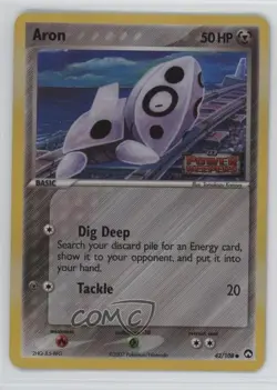 Aron Reverse Foil Pokemon EX Power Keepers #42 2007 - Image 1