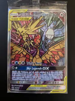 Sealed Pokemon TCG Moltres Zapdos Articuno GX SM210 Stained Glass Promos Holo - Image 1