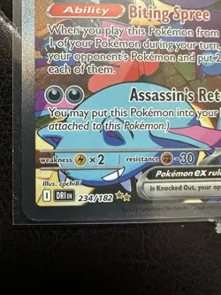 Team Rocket's Crobat EX 234/182 SAR Full Art Holo Sv10: Destined Rivals Pokemon - Image 3