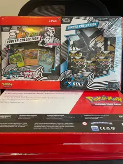 Pokemon Black Bolt White Flare Binder + Poster Collection 2-Pack Sealed - Image 1