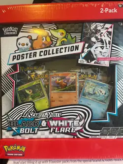 Pokemon Black Bolt White Flare Binder + Poster Collection 2-Pack Sealed - Image 4