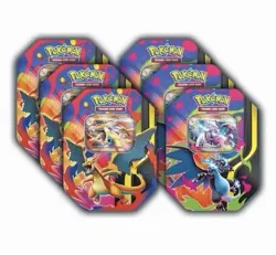 Pokemon TCG Mega Charizard EX Tins Case Of 6x Charizard X & Y - Image 1