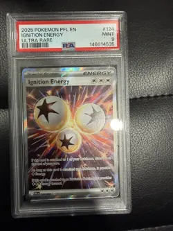 2025 POKEMON PFL EN-PHANTASMAL FLAMES ULTRA RARE #124 IGNITION ENERGY PSA 9 - Image 1