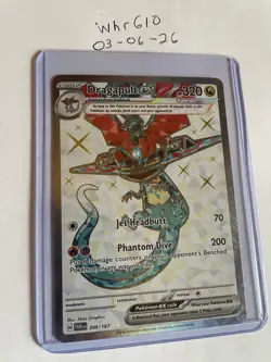 Pokemon TCG Dragapult ex Ultra Rare Holo Sv06: Twilight Masquerade 200/167 320 … - Image 1