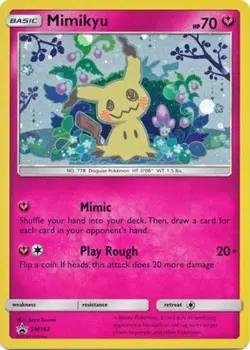 Moderately Played Mimikyu - SM163 - Holo - SM Black Star Promos Pokemon SM Promo - Image 1