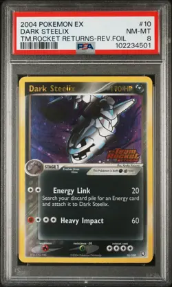 Pokemon TCG Psa 8 Dark Steelix #3 Holo Team Rocket Returns - Image 1