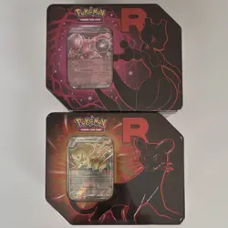 Pokemon Destined Rivals Tins • Lot of 2 • Mewtwo ex & Persian ex • SEALED - Image 1