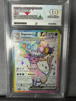 2025 POKEMON SVP EN-SV BLACK STAR PROMO #175 ESPEON EX ACE 10 - Image 1