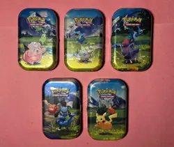 Pokemon TCG : Ascended Heroes Mini Tins x5 Full Art Set - Sealed - Image 1
