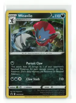 WEAVILE SWSH246 COSMOS HOLO POKEMON TCG NM-LP - Image 1