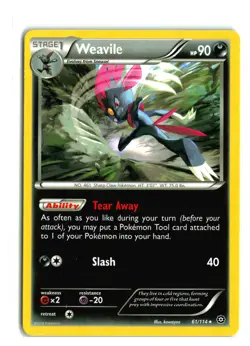 WEAVILE 61/114 STEAM SIEGE NON HOLO POKEMON TCG NM - Image 1