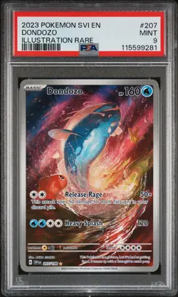 2023 POKEMON SVI EN-SCARLET & VIOLET ILLUSTRATION RARE #207 DONDOZO PSA 9 - Image 1