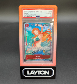 2022 One Piece OP01 Nami 016 Alt Art Pre-Errata PSA 10 - Image 1