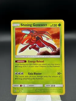 Pokemon TCG Shining Genesect Holo Card Shining Legends 9/73 - Image 1