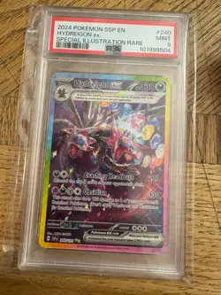 POKEMON TCG Surging Sparks Hydreigon EX Special Illustration Rare 240/191 PSA9 - Image 1