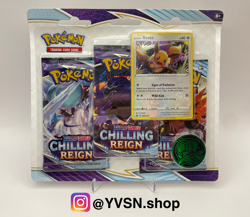 Pokemon Chilling Reign 3 Pack Blister Pack Eevee Promo Sealed x 1 - Image 1