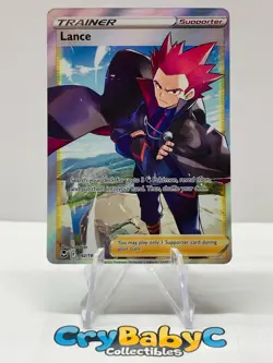 Pokemon Lance 192/195 Silver Tempest Sword & Shield FULL ART TRAINER Miscut - Image 1