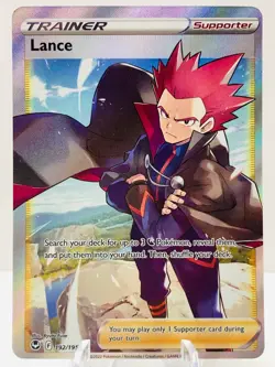 Pokemon Lance 192/195 Silver Tempest Sword & Shield FULL ART TRAINER Miscut - Image 2