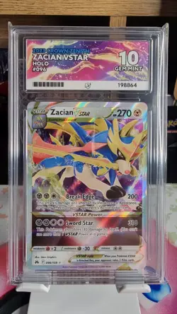 Ace 10 - Pokemon TCG Zacian VSTAR Crown Zenith 096/159 Holo Ultra Rare - Image 1