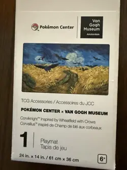 Pokemon Center x Van Gogh Museum: Corviknight Wheatfield Playmat New - Image 1