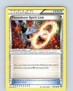Pokemon TCG Houndoom Spirit Link XY BREAKthrough 142/162 Uncommon Played LP - Image 1