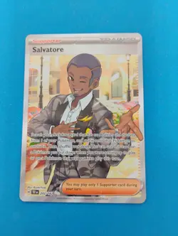 Salvatore 202/162 Temporal Forces Full Art Trainer Holo Pokemon TCG - Image 1
