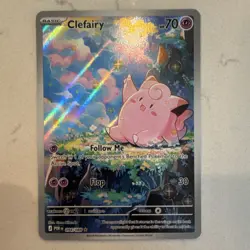 Pokemon Lillie's Clefairy EX 184/159 Sv09 Basic Special Illustration Rare Holo - Image 1