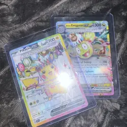 Pokemon TCG Pikachu EX 219/191 and Exeggutor Ex Ultra Rare Surging Sparks - NM - Image 1
