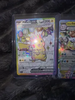 Pokemon TCG Pikachu EX 219/191 and Exeggutor Ex Ultra Rare Surging Sparks - NM - Image 3