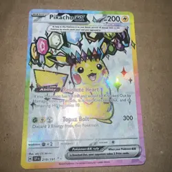 Pokemon TCG Pikachu EX 219/191 and Exeggutor Ex Ultra Rare Surging Sparks - NM - Image 5